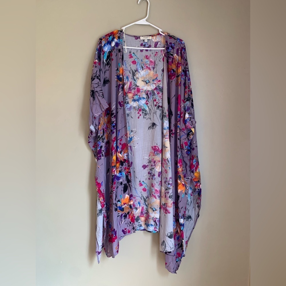 Umgee + floral wrap kimono boho coastal cowgirl festival blouse